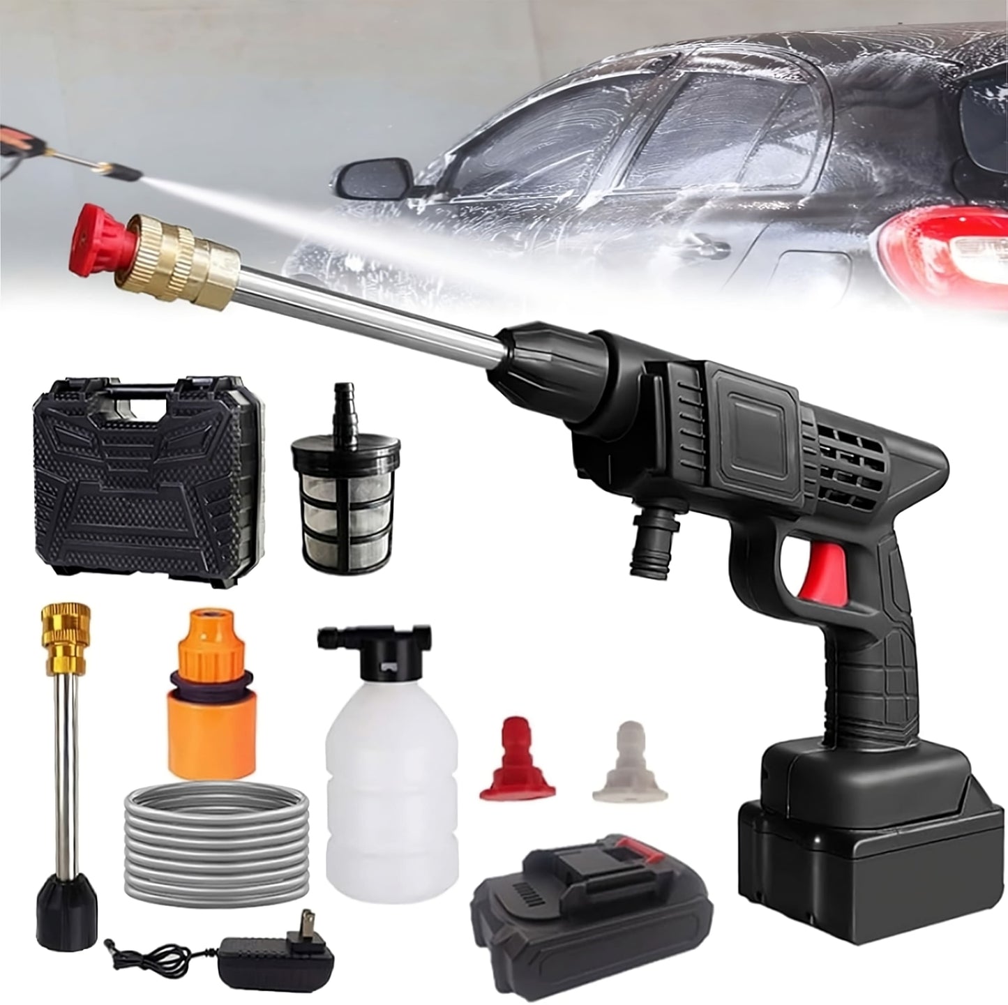 Hidrolavadora Portátil Con Batería de 48W