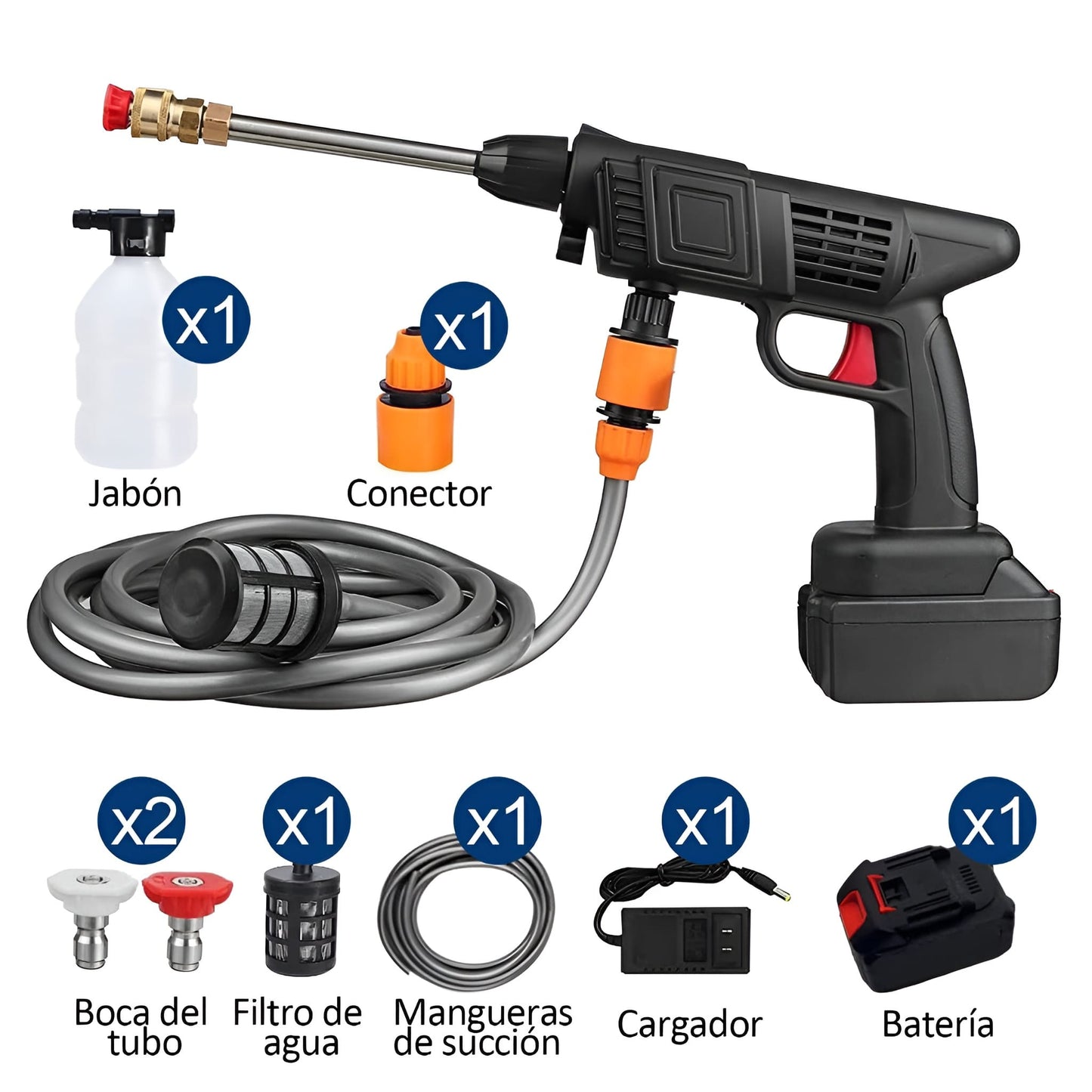 Hidrolavadora Portátil Con Batería de 48W