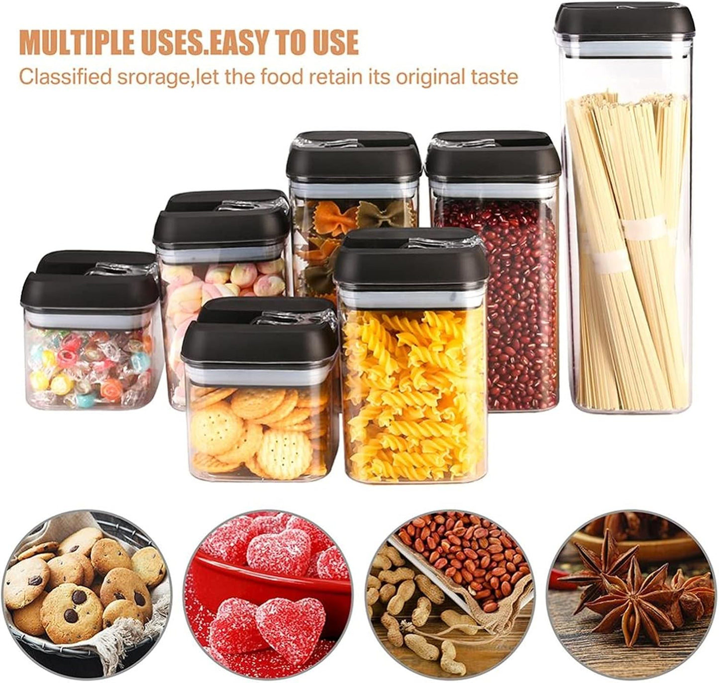 Set de Dispensadores Herméticos para Cocina (7 Piezas)
