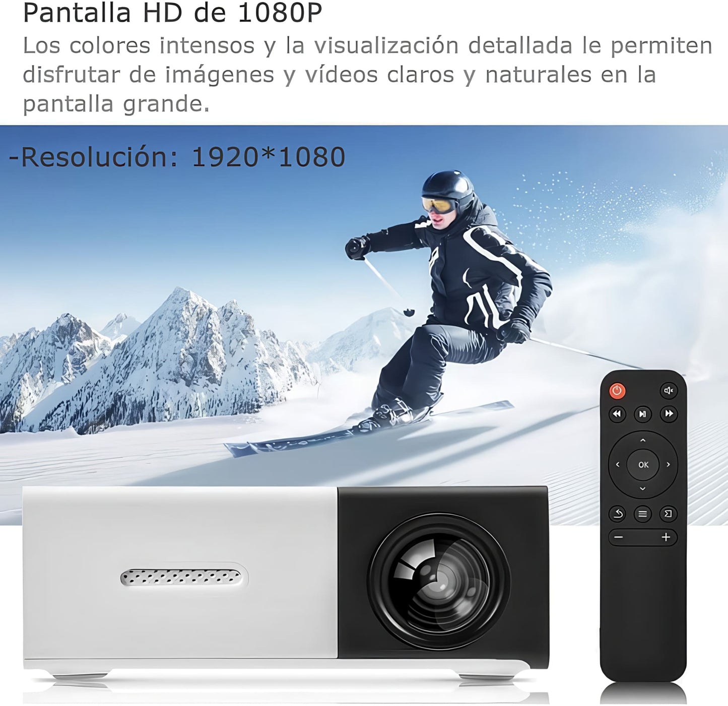 Mini Proyector Portátil 1080P