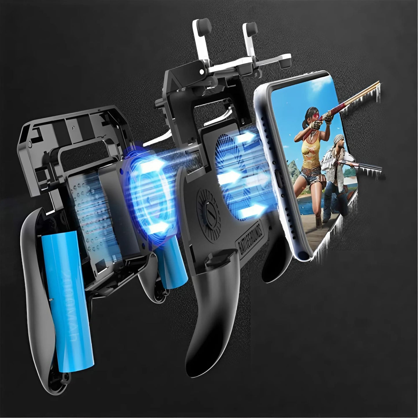 ¡GamePad 4 en 1! Enfría, Dispara, Carga y Soporta tu Celular