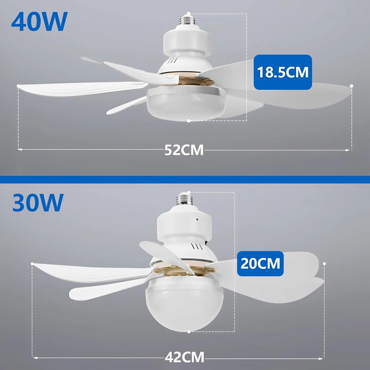 Lámpara Ventilador en Forma de Flor
