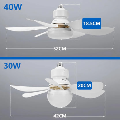 Lámpara Ventilador en Forma de Flor