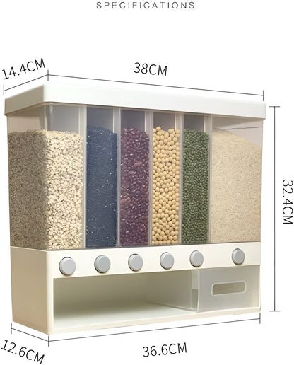 Dispensador de Alimentos Secos 6 en 1