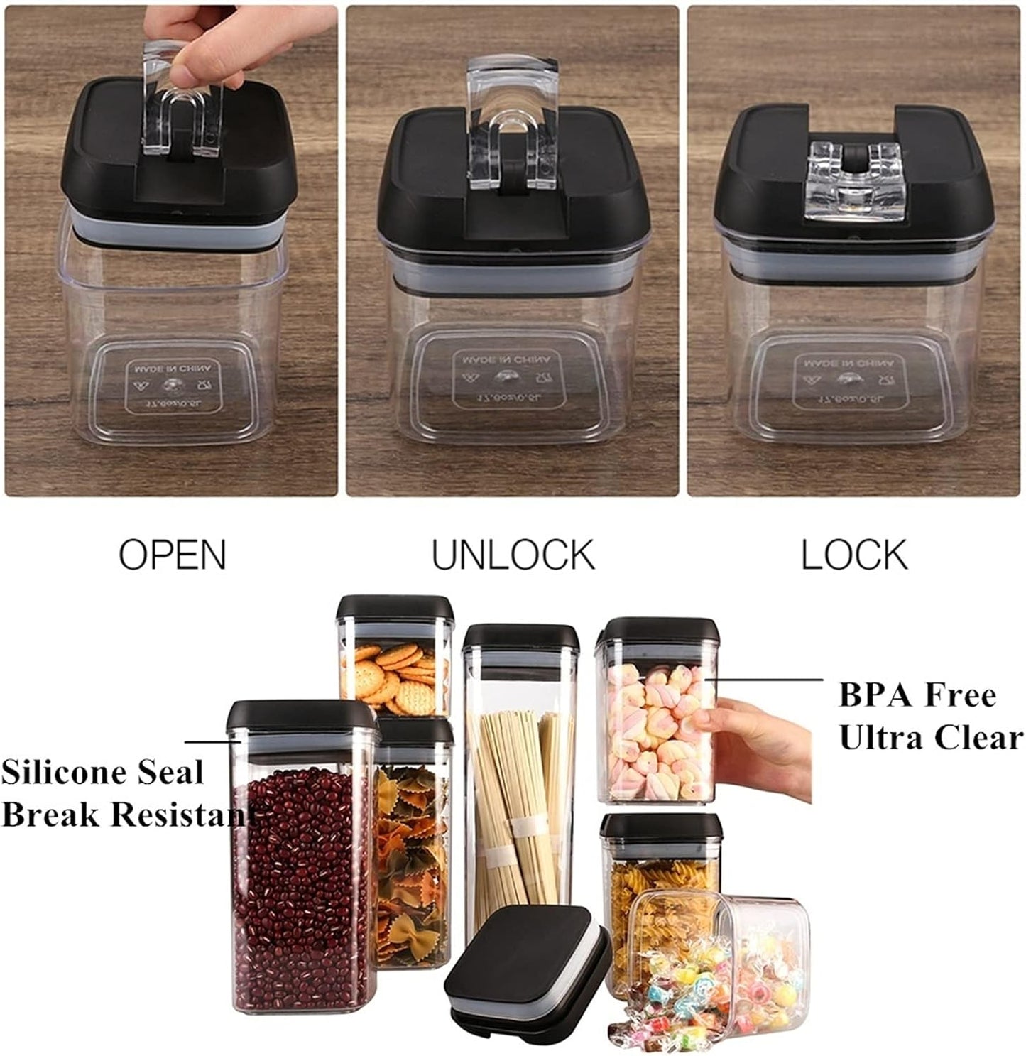 Set de Dispensadores Herméticos para Cocina (7 Piezas)